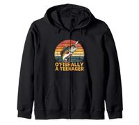 O'Fishally A Teenager Funny 13th Birthday Zip Hoodie