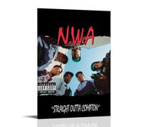 OFITIN NWA Poster Straight Outta Compton Music Album Cover Posters for Room Aesthetic Posters Decorative Painting Canvas Wall Art 08x12inch(20x30cm), Frame-style-3