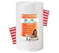 OFITURIA 50cm Bubble Wrap Roll - Fragile Pack with Flexible Bubble Film - Ideal for Moving Packaging Kits, Moving, Shipping Protection