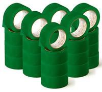 OFITURIA Adhesive Tape Green Colour Tape for Packing and Organising Your Boxes and Shipments Seal in Various Bright Colours 66m x 48mm (24 Units - Green)
