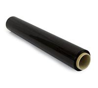 OFITURIA Packing Film 50 cm Wide and Stretchable Up to 300 Metres Length - Manual Elastic Film Roll for Industrial Packaging (Black, 1)