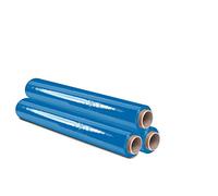 OFITURIA Packing Film 50 cm Wide and Stretchable up to 300 Metres Length - Manual Elastic Film Roll for Industrial Packaging (Blue, 3)