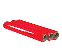 Ofituria Red Packing Film 50 cm x 200 m Length - Manual Elastic Film for Industrial Packaging - 3 Pack