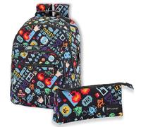 OFITURIA School Supplies, Backpack + Bit Case, Matching Backpack and Pencil Case Set with Youth Design