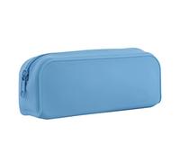OFITURIA® Silicone Case with Zipper - Children's School Pencil Case with 1 Compartment 195x55x75mm (Light Blue)
