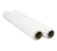 OFITURIA Wrapping Film 50 cm Wide and Stretchable up to 300 Metres Length - Manual Stretch Film Roll for Industrial Packaging (White, 2)