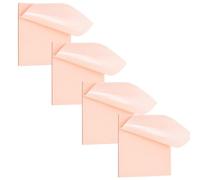 OFIXO 200 Pieces Transparent Self Adhesive Notepads, Clear Notepads, 76mm x 76mm, Transparent Self Adhesive Removable Perfect for Learning and Writing Sheet (Pink)