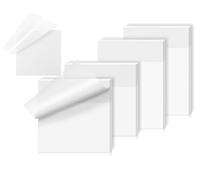 OFIXO Transparent Adhesive Notepads, Pack of 200 Waterproof Self Adhesive, Suitable for Reading, Learning, Home, Office, School, Safe, Removable (7.5 x 7.5cm)