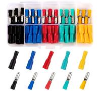 OFKPO 100PCS Crimp Connectors, Insulated Crimp Terminals, Bullet Terminals Kit, for Ring Wire Electrical