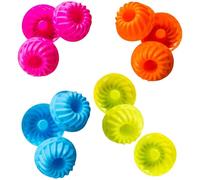 OFKPO 12 PCS Cake Moulds, Silicone Baking Cups, Reusable Muffin Moulds, Cake Tin for DIY Baking (4 Colours)