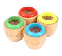 OFKPO 4Pcs Wooden Kids Toy Bee Eye Effect Mini Magic Kaleidoscope to Observe the Colorful World Funny Children Gifts