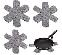 OFKPO 9 Pcs Pot Protectors, Grey Pan Separators Pads, Reusable Dividers Pads,3 Different Sizes(26/36/38Cm)