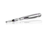 OFKPO Acupuncture Pen Meridian Pain Relief Massager Body Massage, Electronic Meridian Acupuncture Massager Pen (Silver)