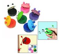 OFKPO Castanets, 6 Pcs Wooden Cartoon Animal Musical Instruments for Baby Children Kids' Early Education