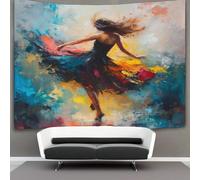 OFLAMIRUX 3D Ballet Dance Print Wall Blanket Home Decoration Bedding Poster Wall Art Tapestry Wall Hanging Tapestry Soft Polyester for Living Room Bedroom Dorm Deco 150cmx200cm