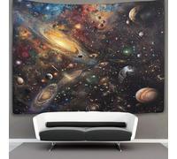 OFLAMIRUX 3D Cosmic Planets Print Wall Blanket Home Decoration Bedding Poster Wall Art Tapestry Wall Hanging Tapestry Soft Polyester for Unisex Children Bedroom/Living Room/Dorm/Curtain 130cmx150cm
