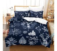 OFLAMIRUX Christmas Elements Duvet Cover Sets 3 PCS Hotel Quality Quilt Cover Bedding Sets Bed Covers with Pillowcases with Zipper Closure Hypoallergenic Soft Breathable Microfiber King（220x240cm）