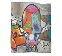 OFLAMIRUX Graffiti 3D Design Flannel Throw Blanket doodle Soft Flannel Blanket Soft Plush Lightweight Flannel Blanket for Bed Sofa Birthday Christmas Thanksgiving Gift 80x90inch(200x230cm)