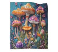 OFLAMIRUX Mushroom 3D Design Flannel Throw Blanket Bed Fungus Blanket Super Soft Cozy Blanket Throw Over for Bed, Sofa Birthday Christmas Thanksgiving Gift 80x90inch(200x230cm)