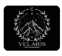 OFlich Book Lover Gift Mouse Pad - Velaris City of Starlight The Night Court Mousepad, Bookish Non-Slip Rubber Base Decorative Gaming Mouse Pad for Dorm Room Office Home Desk Decor (9.5×7.9 Inch)
