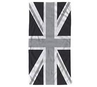 oFloral Hand Towels Cotton Washcloths United Kingdom UK Flag Aka Union Jack in Black White,Comfortable Absorbent Soft Towels for Bath/Yoga/Golf/Hair/Face Towel for Men/Women 15X30 Inch