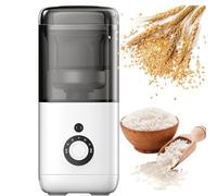 OFNHJK Automatic Rice Grinder, 300W Household Rice Bran Separator, with 7 Gears Milling Accuracy and Intelligent Timer, 480ml Electric Rice Milling Hulling Machine for Brown Rice, Germ Rice