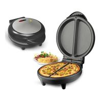 OFNHJK Dual Omelette Maker, 850W Non-Stick Pizza Maker, Twin Cooking Chambers, Use Little to No Oil, Indicator Lights, Fluffy Omelettes/Pancakes, Perfect for Fluffy Omlettes, Pastries & Cakes