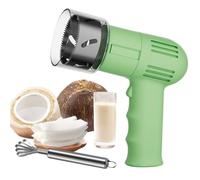 Electric Coconut Opener, Coconut Opener Tool, Portable Reusable Stainless Steel Coconut Punching Tool, Coconut Shell Remover, Easy to Open, for Shop Restaurant Juice green