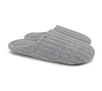 ofoot Womens Breathable Cotton Cozy Summer House Slippers, Memory Foam Washable Ladies Home Slides Non Slip Rubber Sole (Off White, 3.5/4.5 UK)
