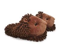 ofoot Womens & Childrens Cute Warm Fuzzy House Slippers Adult Furry Animal Shoes Non Slip Rubber Sole,Monkey Rabbit Koala Fox Owl Cat Lion Bunny Gorilla(Brown(Lion),UK 9-11)