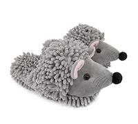 ofoot Womens & Childrens Cute Warm Fuzzy House Slippers Adult Furry Animal Shoes Non Slip Rubber Sole,Monkey Rabbit Koala Fox Owl Cat Lion Bunny Gorilla(Grey(Rat),UK 6-8)