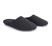 ofoot Women's Memory Foam Cotton House Slippers for Summer - Comfortable,Washable Indoor Bedroom Shoes with Non-Slip Rubber Outsoles (Charcoal Grey, UK 5-6)