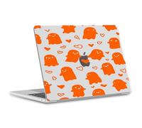 OFQKOAKS Compatible with MacBook Air 13 inch Case 2022 2021 2020 2019 2018 Release M1 A2337 A2179 A1932,Orange Ghost Halloween Laptop Cover Shell for MacBook Air 13.3 inch