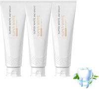 OFS Whitening Toothpaste, Super White Toothpaste, Bright Formula for Yellow Teeth and Tough Stains, Long-Lasting Fresh Breath, Gentle Deep Cleaning, Promoting The Natural Whitening of The Teeth，3Pcs