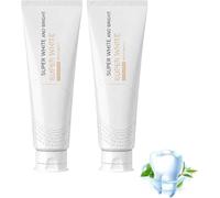 OFS Whitening Toothpaste, Super White Toothpaste, Bright Formula for Yellow Teeth and Tough Stains, Long-Lasting Fresh Breath, Gentle Deep Cleaning, Promoting The Natural Whitening of The Teeth，2Pcs
