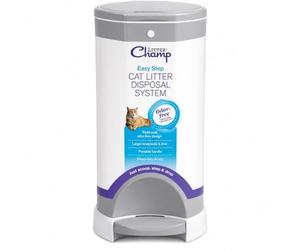 OFT Litter Champ Premium Odor-Free plastic Cat Litter Disposal System,4 gallon, Gray