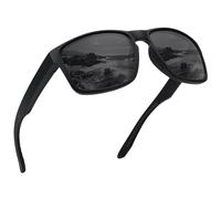 Ofwin Sports Polarized Sunglasses for Men Women UV Protection Unbreakable Driving Running Fishing Hiking Sun Glasses, Matte Black Frame/Gray Lens, Standard