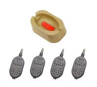 OFXDD Carp Fishing Method Feeder Set - Rubber Release Bait Holder & 4 Pcs Feeders for Fishing, 60 g - Carp Fishing Equipment