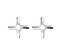 OFXDD Replacement Meat Grinder Blade 2 Pcs - Size #8 - Universal Stainless Steel Blades for Meat Grinders - Grinding Accessories Parts