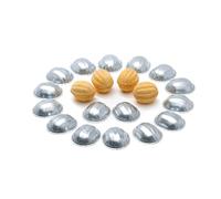 OFXDD Walnut Cookie Mold for Baking - Pastry Oreshki Mold 24 Pcs - Oreshki Maker Mini Metal Mold - Pastry Cookie Nutletss Set - Non-Stick Cookie Form for Sweet Nuts, 1.97"x1.77"