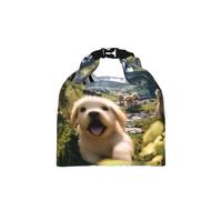 OFYGJFB A Lively Little Dog Print Roll Top Insulated Lunch Bag, Adjustable & Leakproof