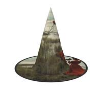 OFYGJFB Girl Shooting Foldable Witch Hat, Lightweight Pointed Wide Brim Hat | soft woven fabric, folds and rolls for storage, compact travel build, one size for adult dress-up 1 PC