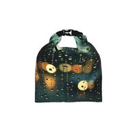 OFYGJFB Raindrops Outside the Window Print Roll Top Insulated Lunch Bag, Adjustable & Leakproof
