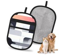 OFYGJFB Reusable Black and white color scheme Pet Hair Remover Gloves, Extra Durable Electrostatic Mitts for Multiple Dogs & Cats, Furniture, Carpet, Car Seat Hair Removal