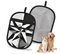OFYGJFB Reusable Black and white starlight Pet Hair Remover Gloves, Extra Durable Electrostatic Mitts for Multiple Dogs & Cats, Furniture, Carpet, Car Seat Hair Removal