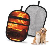 OFYGJFB Reusable Sunset panorama Pet Hair Remover Gloves, Extra Durable Electrostatic Mitts for Multiple Dogs & Cats, Furniture, Carpet, Car Seat Hair Removal