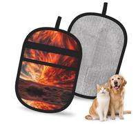 OFYGJFB Reusable The Desert at Dawn Pet Hair Remover Gloves, Extra Durable Electrostatic Mitts for Multiple Dogs & Cats, Furniture, Carpet, Car Seat Hair Removal