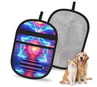 OFYGJFB Reusable The Gate of Futurism Pet Hair Remover Gloves, Extra Durable Electrostatic Mitts for Multiple Dogs & Cats, Furniture, Carpet, Car Seat Hair Removal