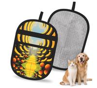 OFYGJFB Reusable The path leading to the sky Pet Hair Remover Gloves, Extra Durable Electrostatic Mitts for Multiple Dogs & Cats, Furniture, Carpet, Car Seat Hair Removal