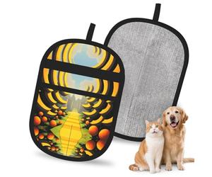 OFYGJFB Reusable The path leading to the sky Pet Hair Remover Gloves, Extra Durable Electrostatic Mitts for Multiple Dogs & Cats, Furniture, Carpet, Car Seat Hair Removal